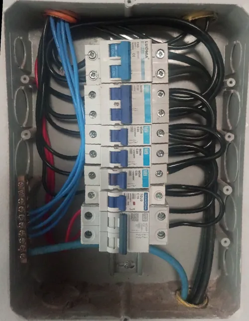 Quadro de distribuição residencial organizado